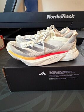 Adidas Adizero Adios Pro 3 Women’s Size 10 Running Shoes Ivory Orange IG6427 NEW